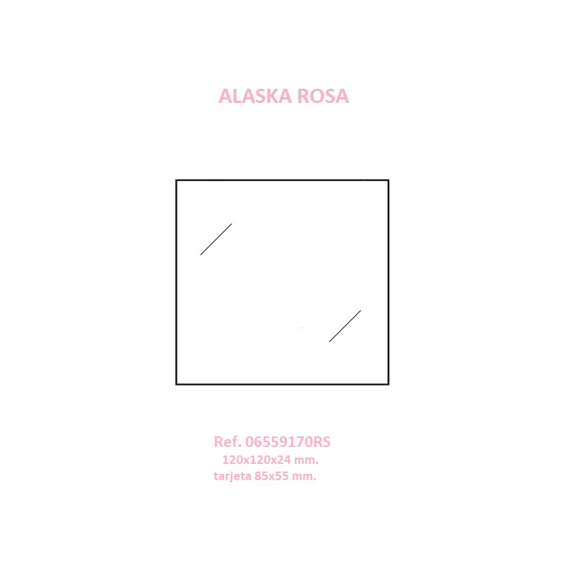 Alaska Color´s ROSA tarjeta 120x120x24 mm.